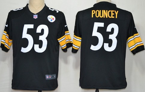 Pittsburgh Steelers 53 Maurkice Pouncey Black Game Jersey